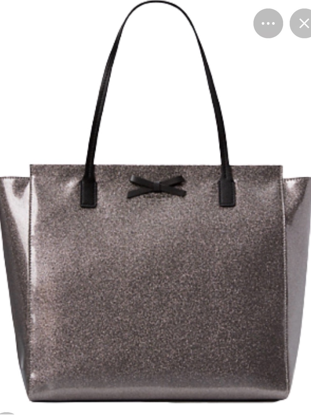 kate spade Silver Glitter Tote with Dual Handles. Brand new still in package